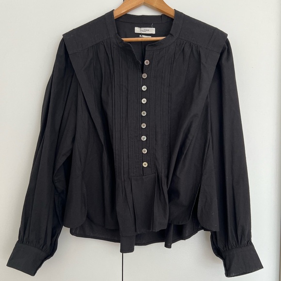 NWT Étoile Isabel Marant Okina Pintuck Blouse - Picture 2 of 4